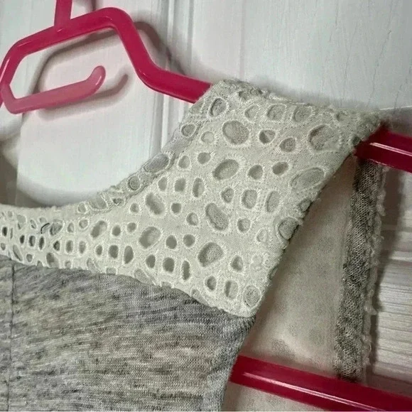 J. Crew Tank Top Lace Grey & White  Size Extra Small - Picture 16 of 16
